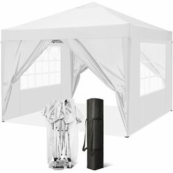 Pavillon Faltpavillon 3x3M Partyzelt Pavillion Pop-Up Wasserdicht UV-Schutz Zelt