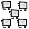 5x 100W LED Fluter mit Bewegungsmelder Flutlicht Außen Strahler Scheinwerfer DHL
