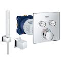 Grohe Grohtherm SmartControl Thermostat, Unterputz-Set Wanne / Dusche Cube