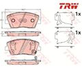 Bremsbelagsatz, Scheibenbremse TRW GDB2253 für KIA Stinger