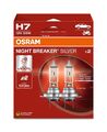 DUOPACK OSRAM H7 HALOGEN 12V 55W PX26d NIGHT BREAKER® SILVER bis zu +100%