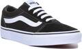 Vans Ward lässiger Damen-Schnürtrainer in schwarz weiß oder silber Größe UK 3 - 8