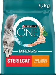 PURINA ONE BIFENSIS STERILCAT Katzen trockenfutter reich an Huhn, 1 x 5, 7kg