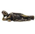 Schlafender Buddha Statue Schreibtisch Deko Home Office Antik Kupfer Dekoration