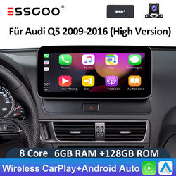 Android 13 8 Kern DAB+ 128G Wireless Carplay GPS NAVI Autoradio für Audi Q5 High