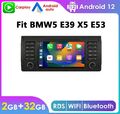 7" IPS Android 13 Navi GPS Autoradio RDS BT USB mit DAB+ WiFi CarPlay BMW E39 M5
