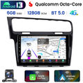 Carplay Android 13 Autoradio Für VW Golf VII 2013-17 GPS Navi 4G BT USB SWC +KAM