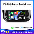 Autoradio Für Fiat Grande Punto/Linea Carplay Android 13 GPS NAVI SWC DAB+ 2+32G