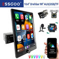 1DIN 10" Autoradio Wireless CarPlay Android Auto Drehbarer Bildschirm DVR Kamera