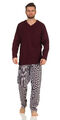 Langer Herren Schlafanzug Pyjama warm shorty 100 baumwolle lang gr nachtwäsche