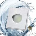 LED Einbaustrahler 230V Bad Einbauspots Dimmbar IP44 Quadrat Alu Satiniert GU10