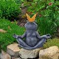 Frosch Statuette Solarlampe Zierlampe für Balkon Innen Außen Garten