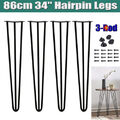 4X Hairpin Legs Haarnadelbeine Hairpins Tischbeine Tischkufen Esstisch 34"/86cm 