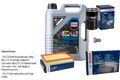 BOSCH Inspektionspake 5 L LIQUI MOLY Top Tec 4600 5W-30 für VW Seat Sharan 7M8