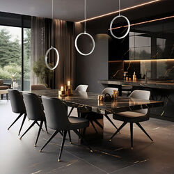 Design LED Decken Pendel Leuchte Ring Arbeits Zimmer Hänge Strahler Büro Lampe