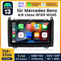 9" Android 13 DSP Autoradio 2DIN BT WIFI Für Mercedes Benz B200 W169 A B Klasse