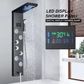 LED Duschpaneel Edelstahl Duschsäule mit LCD Temperaturanzeige Duschsystem Set