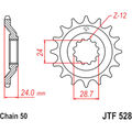 Zahnrad Ritzel 17Z Teilung 530 front sprocket 17tooth pitch für: Kawasaki ZZR ZX