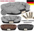 Hundebett Hundekissen Hundesofa Haustierbett OVAL MIT NAMEN HUNDES Free versand