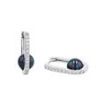 Amor Creolen 925 Sterling Silber Damen Ohrschmuck, mit Zirkonia synth., mit