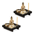 Zen garten Sandgarten mit Buddha Feng Shui Deko 350 g Holz Zen Garten Set