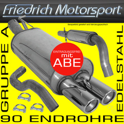 FRIEDRICH MOTORSPORT V2A ANLAGE AUSPUFF für VW UP 1.0l