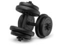 Kurzhantel Set 10-20 kg schwarz Hanteln Dumbbell Kunststoff Gewichte 30/31 mm 