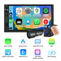 CAM+Doppel 2 DIN 7" QLED Android Auto Autoradio CarPlay Bluetooth DSP AUX Stereo