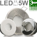 LED Decken Einbaustrahler IP65 230V 5W GU10 SD dimmbar Feuchtraum Bad MER-IP65