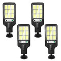 4x Solarleuchte Außen LED Solarlampe mit Bewegungsmelder Garten Fluter Strahler