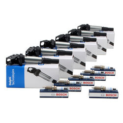 6x DELPHI Zündspule + 6x BOSCH Zündkerze für BMW 1er 2er 3er 4er 5er 6er N54 N55