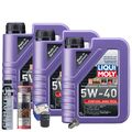 Motoröl 5W40 LIQUI MOLY 3L+MAHLE Ölfilter+Spülung+Cera Tec+Ölablassschraube