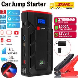 Auto KFZ Starthilfe 27000mAh 1000A Jump Starter Ladegerät Booster Powerbank TOP