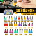 400 Stück Auto KFZ Sicherung Set 2-40A Mini Flachsicherungen Sortiment 11+19 mm