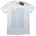 JOY DIVISION - Unknown Pleasures Blue on White T-Shirt OFFICIAL MERCHANDISE