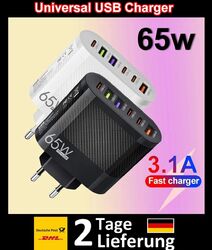 65W GAN USB C Schnell Ladegerät Netzteil Adapter Stecker iPhone Samsung Huawei