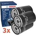 3x BOSCH Ölfilter für Audi 100 A6 VW Caddy Golf Passat Polo