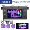 7" Für BMW E46 3er 318 320 325 Carplay Autoradio Android 12 2+32G GPS Kamera MIK