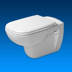 Duravit D-Code Wand Tiefspül WC mit WC Sitz m. Absenkautomatik, weiß