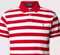 Polo Ralph Lauren Polohemd Poloshirt Rot Weiss Blue Pony Custom Slim Fit XL