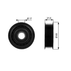 Gates Umlenk-/Führungsrolle, Keilrippenriemen T36189 für MERCEDES-BENZ