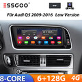 Android 13 8 Kern 128GB Wireless Carplay DAB+ GPS NAVI Autoradio für Audi Q5 Low