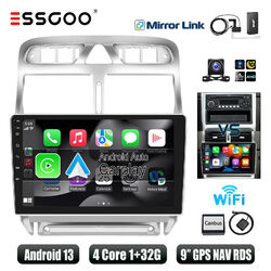 Android 13 Auto DAB+ Carplay Autoradio GPS NAV Cam 1+32G Für Peugeot 307 2002-13