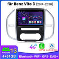 4+64GB Carplay Für Mercedes Benz Vito 3 Android 13 Autoradio GPS RDS BT SWC WiFi