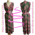 Marc Cain Kleid Plissee Lang Boho Style rosa grün Gr. 44 XL Maxikleid