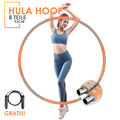 8 Teile Hula Hoops Fitness Reifen Erwachsene Bauchtrainer Fitnesstraining