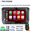 Carplay 2+64GB Android13 Autoradio Für VW GOLF 5 6 Polo Touran Caddy GPS NAVI BT