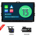 DVR+CAM+Android 13 8Kern 6+64 Autoradio Navi CarPlay Für VW GOLF 5 6 Polo Passat