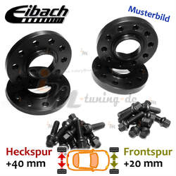 Eibach Spurplatten schwarz VA 20mm, HA 40mm für BMW 3er Gran Turismo F34 15 >> 2