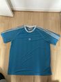 Adidas ORIGINALS HERREN ADICOLOR CLASSIC TRACE 3-STREIFEN T-SHIRT TEE BLAU WEISS